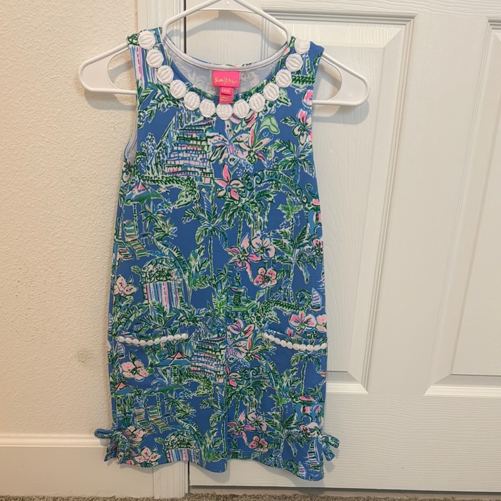 Lilly Pulitzer Blue Tropical Print Shift Dress